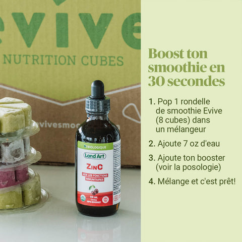 Booster Énergie (Zinc) - Vitamins nutritionnel d'Evive -