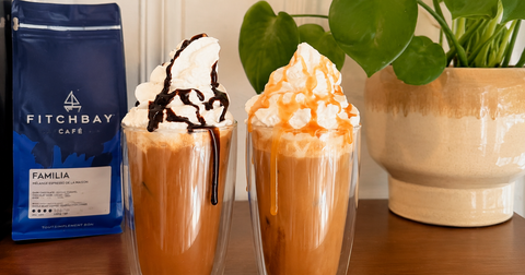 Café glacé au caramel salé protéiné