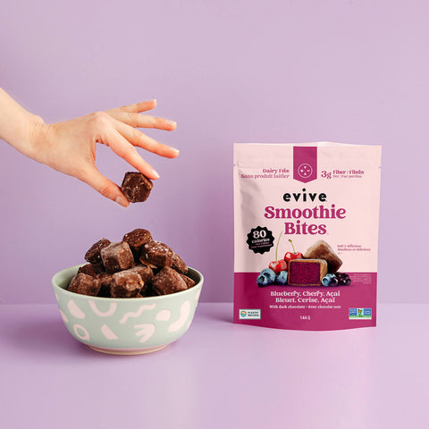 12 Smoothie Bites Bleuet, Cerise, Açaï - Promo - Bites nutritionnel d'Evive - BIT - BLUEBERRYCR
