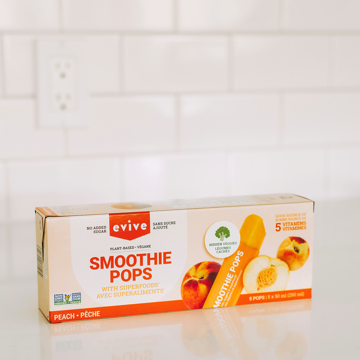 Boîte de 5 Smoothie POPS Pêche