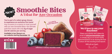 VIP Flyer Free Smoothie Bites - flyer nutritionnel d'Evive - FLY - BITES